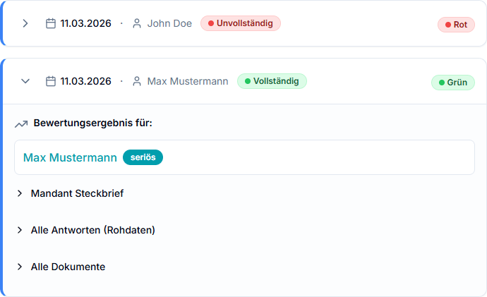 steuercheck Einreichungen
